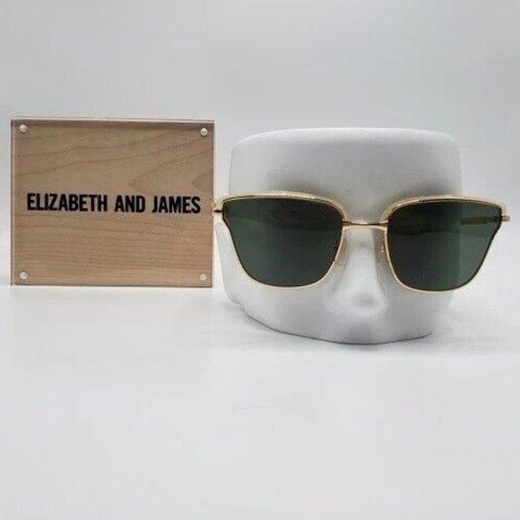 Elizabeth and James Sunglasses Sunshine Horn/Gold/Green Mono Lens - Empire NEW main image 4